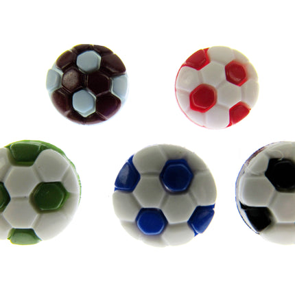 Round Football Soccer Sports Buttons Celtic Blues Villa Albion Arsenal 13mm - ThreadandTrimmings