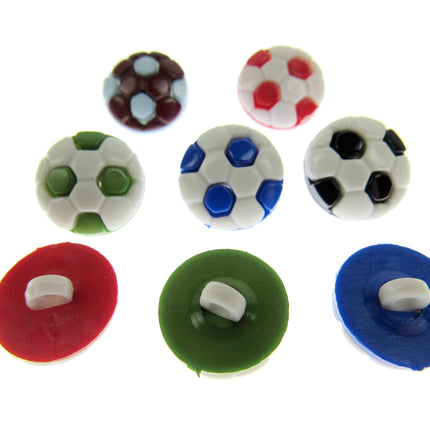 Round Football Soccer Sports Buttons Celtic Blues Villa Albion Arsenal 13mm - ThreadandTrimmings