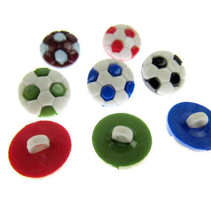 Round Football Soccer Sports Buttons Celtic Blues Villa Albion Arsenal 13mm - ThreadandTrimmings