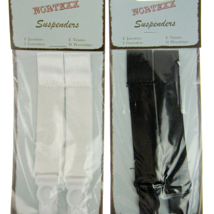 Sew On Suspenders in Black or White Price for a Pair 19mm NSS6