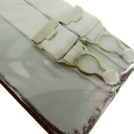 Lingerie Accessories White 20mm Adjustable Suspenders Component Pack NSS7