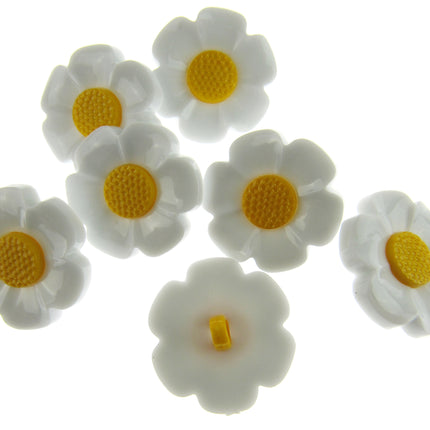 Round Flower Buttons Daisy Poppy Forget Me Not & Sunflower Buttons 18mm/21mm - ThreadandTrimmings