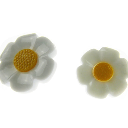 Round Flower Buttons Daisy Poppy Forget Me Not & Sunflower Buttons 18mm/21mm - ThreadandTrimmings