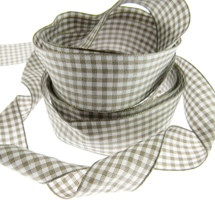 Gingham Ribbon - Choice of 14 Lovely Colours & 3 Sizes - 5mm, 10mm & 25mm - ThreadandTrimmings
