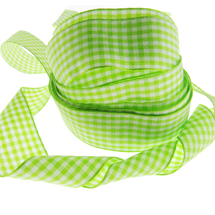 Gingham Ribbon - Choice of 14 Lovely Colours & 3 Sizes - 5mm, 10mm & 25mm - ThreadandTrimmings