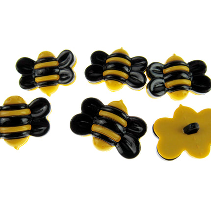 Bumble Bee Buttons Black Wing Bee Buttons 25mm Shank Buttons By Wonder Button