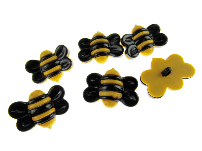 Bumble Bee Buttons Black Wing Bee Buttons 25mm Shank Buttons By Wonder Button