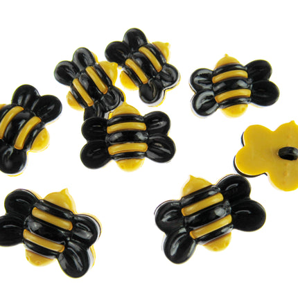 Bumble Bee Buttons Black Wing Bee Buttons 25mm Shank Buttons By Wonder Button