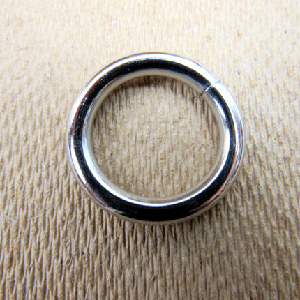 Premium Solid Welded O Rings Silver Nickel Fasteners 20mm 25mm - Loop Rings