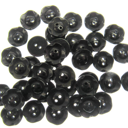 Round Dished Edge Buttons / Fruit Gum Buttons - Pack of 100 - 11 Colours - ThreadandTrimmings