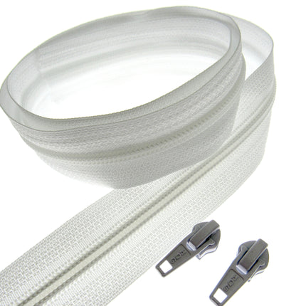 Continuous Zip Chain No.5 Weight with Sliders - Ideal for Upholstery & Cushions - ThreadandTrimmings