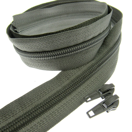 Continuous Zip Chain No.5 Weight with Sliders - Ideal for Upholstery & Cushions - ThreadandTrimmings