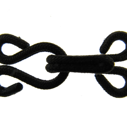 Covered Fur Hooks & Eyes Fasteners 40mm For Fur & Faux Fur Coats 3 Sets Per Pack - ThreadandTrimmings