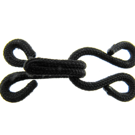 Covered Fur Hooks & Eyes Fasteners 40mm For Fur & Faux Fur Coats 3 Sets Per Pack - ThreadandTrimmings