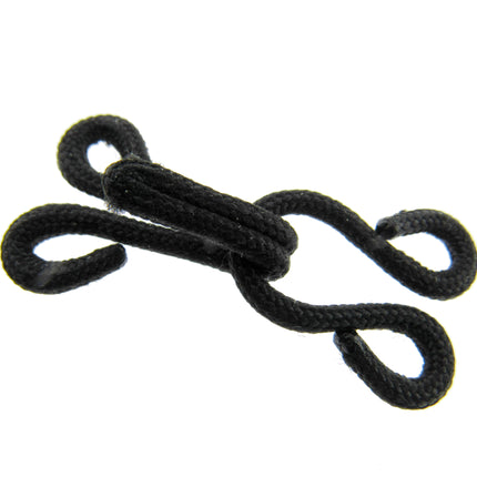Covered Fur Hooks & Eyes Fasteners 40mm For Fur & Faux Fur Coats 3 Sets Per Pack - ThreadandTrimmings
