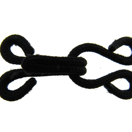 Covered Fur Hooks & Eyes Fasteners 40mm For Fur & Faux Fur Coats 3 Sets Per Pack - ThreadandTrimmings