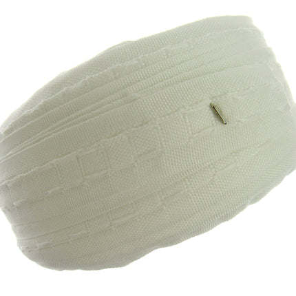 Curtain Header Tape - White Polyester Pencil Pleat Tape -25mm (1") Wide CT25100P - ThreadandTrimmings