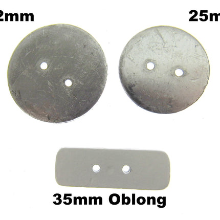 Heavy Curtain Lead Pennyweights Sew In Hem Weights Round & Oblong Packs 5 or 10 - ThreadandTrimmings
