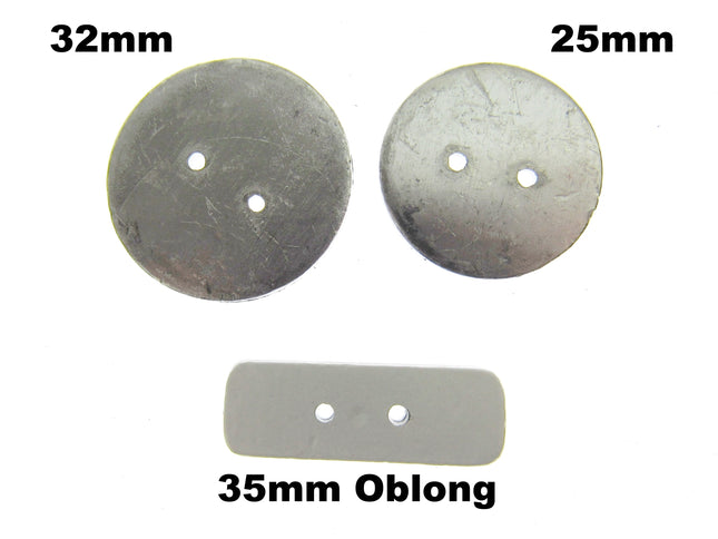 Heavy Curtain Lead Pennyweights Sew In Hem Weights Round & Oblong Packs 5 or 10 - ThreadandTrimmings