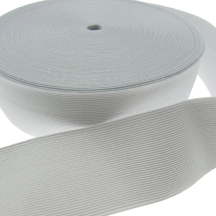 Flat Woven Stretch Elastic - Black or White - Choice of 6 Sizes & 3 Lengths - ThreadandTrimmings