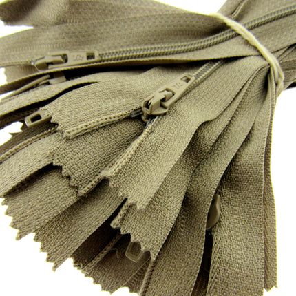 Nylon Closed End Trebla Zips 10 Pack Brights Neutrals Dresses Skirts Crafts - ThreadandTrimmings