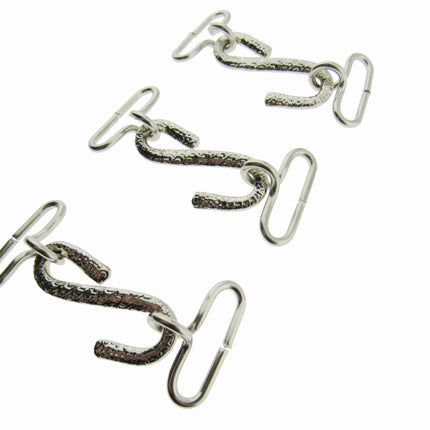 Snake Belt Buckles - Silver Colour "S" Shape - 25mm Insert for Elastic - ThreadandTrimmings