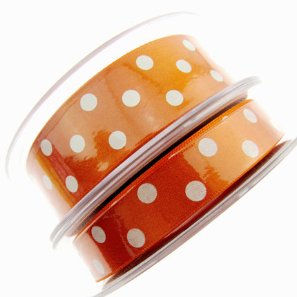 Spotty Satin Polka Dot Ribbon by Berisford's From The Essentials Range - 25mm - ThreadandTrimmings
