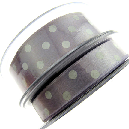 Spotty Satin Polka Dot Ribbon by Berisford's From The Essentials Range - 25mm - ThreadandTrimmings