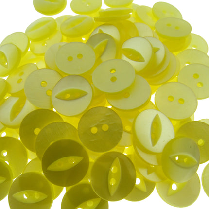 Round Fisheye Buttons Polyester 2-Hole Knitwear Sewing Craft Value Pack CFISH