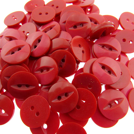 Round Fisheye Buttons Polyester 2-Hole Knitwear Sewing Craft Value Pack CFISH