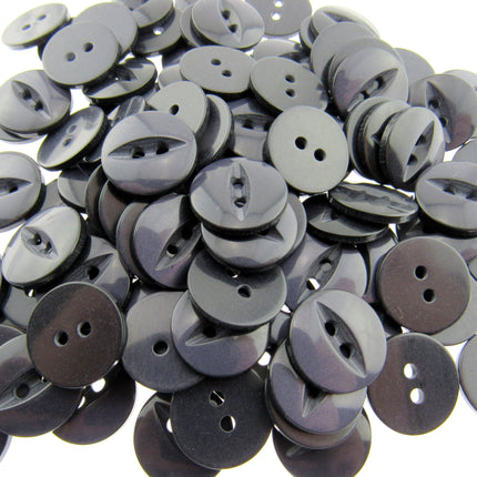Round Fisheye Buttons Polyester 2-Hole Knitwear Sewing Craft Value Pack CFISH