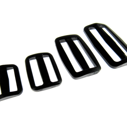 Delrin Webbing Sliders 3 Bar Tri Glide - Strong Plastic & Tough - 4 Sizes - ThreadandTrimmings