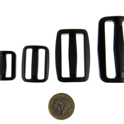 Delrin Webbing Sliders 3 Bar Tri Glide - Strong Plastic & Tough - 4 Sizes - ThreadandTrimmings