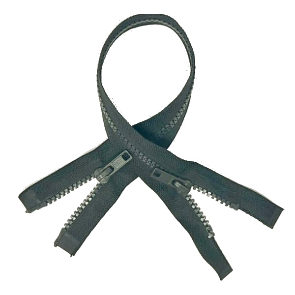 Two Way Plastic Delrin Open End Zips 2 Way Open End Zips 9 Colours 10 Sizes - ThreadandTrimmings