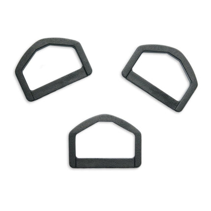 D Rings Black Plastic Delrin D Rings Size 25mm & 38mm Packs of 10 & 100 - ThreadandTrimmings