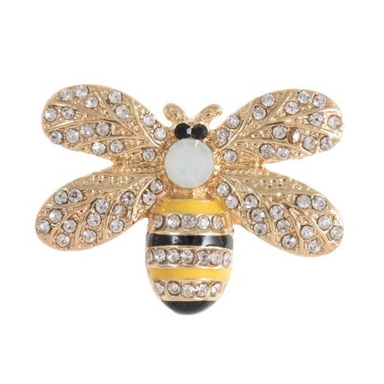 Enamel Bee Buttons with shank on a white background