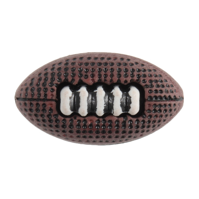 American Football Shank Button 19mm Brown Button White Stitching 10pcs