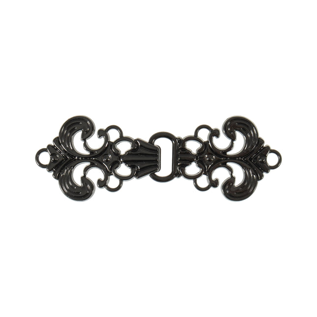 Buckle Clasp Filigree Celtic Design Gunmetal Fits 15mm Strap 3 Sets - ThreadandTrimmings