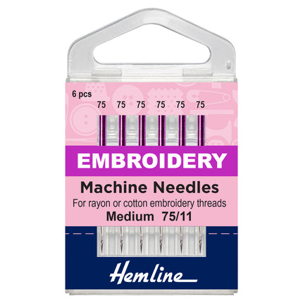Embroidery Machine Needles by Hemline 90/14 or 75/11 - ThreadandTrimmings