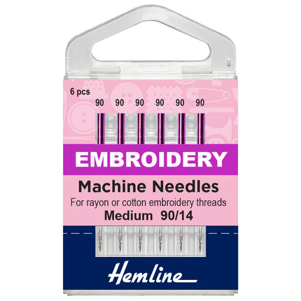 Embroidery Machine Needles by Hemline 90/14 or 75/11 - ThreadandTrimmings