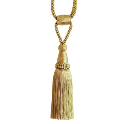 Tassel Curtain Tiebacks with Twisted Cord & Barrel by Jones Interiors - ThreadandTrimmings