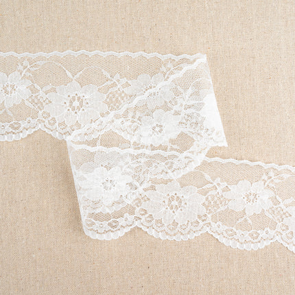 Flat Nylon Lace Trimming Antique White – 9 Widths & Patterns – 5m Lengths - ThreadandTrimmings