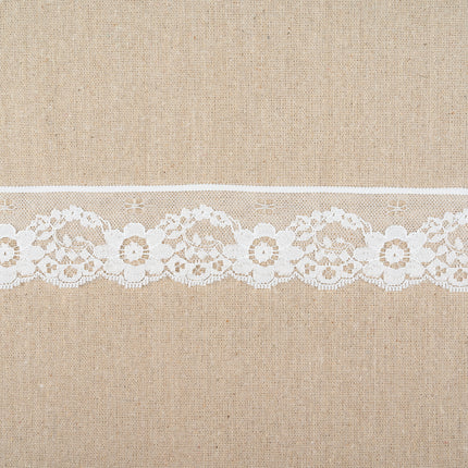 Flat Nylon Lace Trimming Antique White – 9 Widths & Patterns – 5m Lengths - ThreadandTrimmings