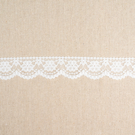 Flat Nylon Lace Trimming Antique White – 9 Widths & Patterns – 5m Lengths - ThreadandTrimmings