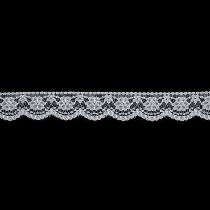 Flat Nylon Lace Trimming Antique White – 9 Widths & Patterns – 5m Lengths - ThreadandTrimmings