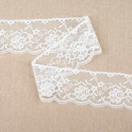 Flat Nylon Lace Trimming Antique White – 9 Widths & Patterns – 5m Lengths - ThreadandTrimmings