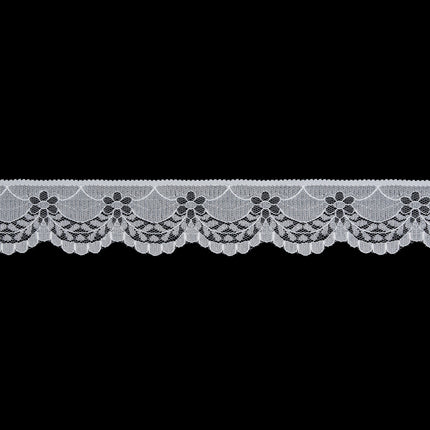 Flat Nylon Lace Trimming Antique White – 9 Widths & Patterns – 5m Lengths - ThreadandTrimmings
