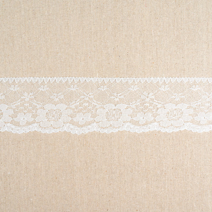 Flat Nylon Lace Trimming Antique White – 9 Widths & Patterns – 5m Lengths - ThreadandTrimmings