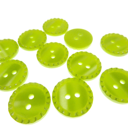 Round Two Tone Shimmer Bead Edge Buttons -- Choice of 9 Bright Colours 3 Sizes - ThreadandTrimmings