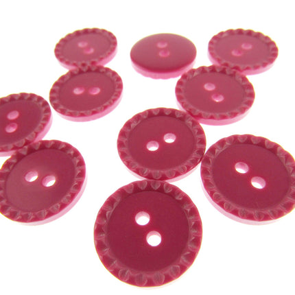 Round Two Tone Shimmer Bead Edge Buttons -- Choice of 9 Bright Colours 3 Sizes - ThreadandTrimmings